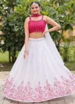 Georgette Pink Festival Wear Embroidery Work Lehenga Choli